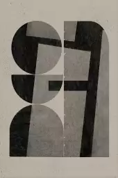 Retro futuriste - tableau abstrait et géométrie