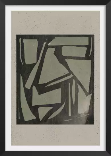 Greeny - tableau abstrait et géométrie