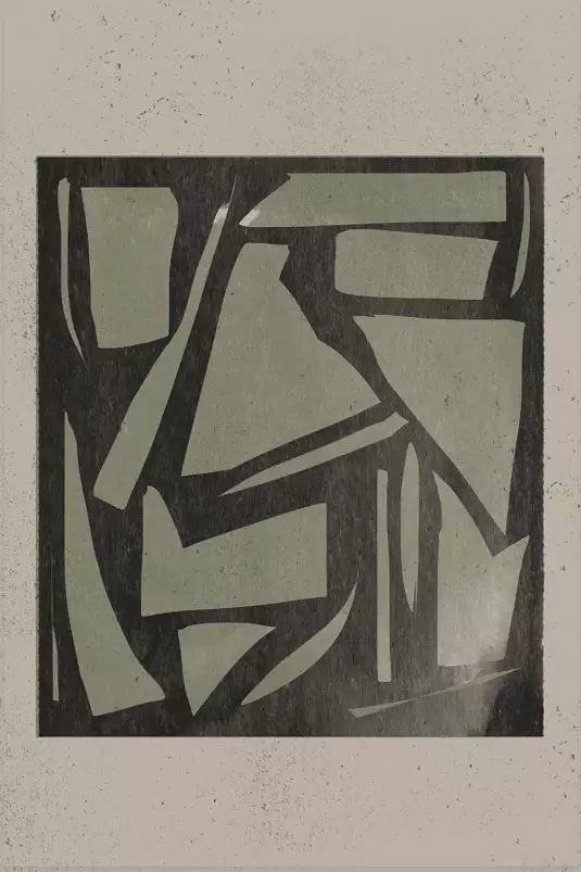 Greeny - tableau abstrait et géométrie