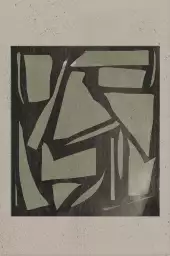 Greeny - tableau abstrait et géométrie