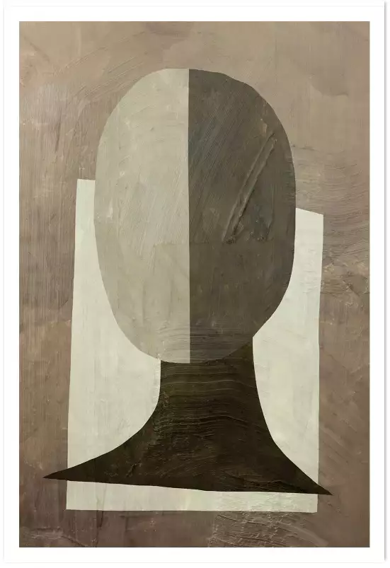 Etude ovale - tableau abstrait et géométrie