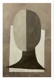 Etude ovale - tableau abstrait et géométrie