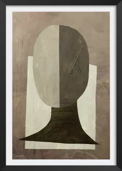 Etude ovale - tableau abstrait et géométrie