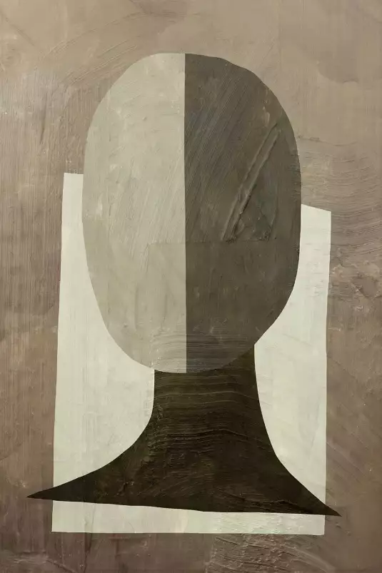 Etude ovale - tableau abstrait et géométrie