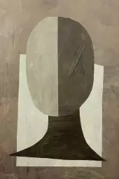 Etude ovale - tableau abstrait et géométrie