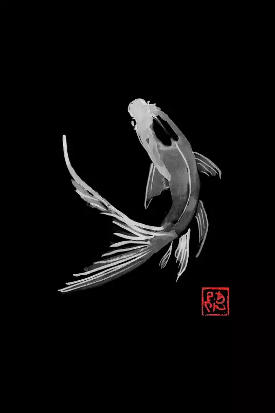 Sakana carpe Koi - dessin carpe japonaise