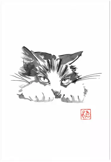 Chat boudeur - affiche de chat