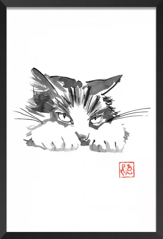 Chat boudeur - affiche de chat