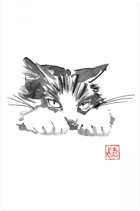 Chat boudeur - affiche de chat