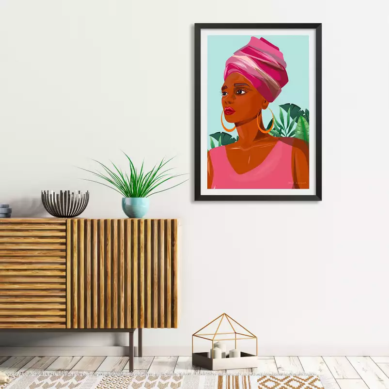 Femme créole - tableau contemporain
