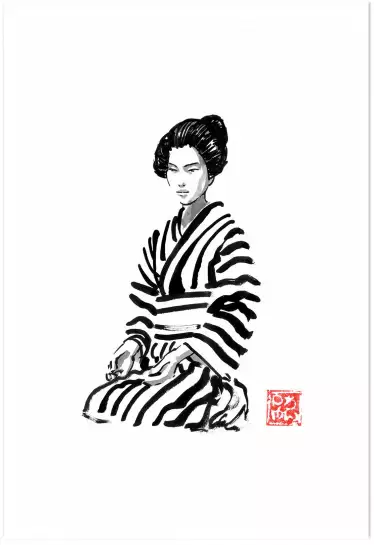Geisha strip - estampe japonaise
