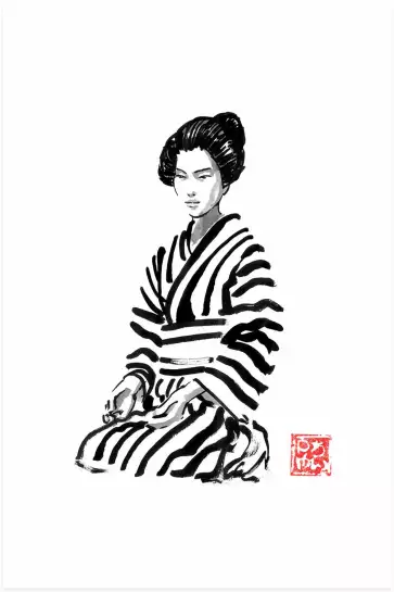 Geisha strip - estampe japonaise