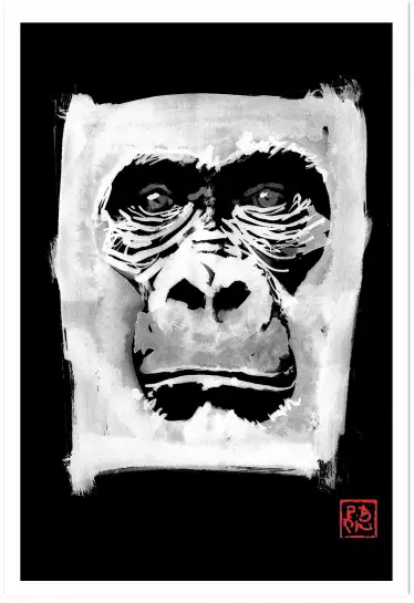 Gorilla W&b - tableaux japonais