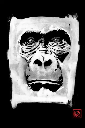 Gorilla W&b - tableaux japonais