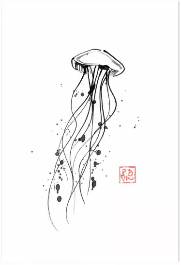 Meduse nuage - tableaux japonais
