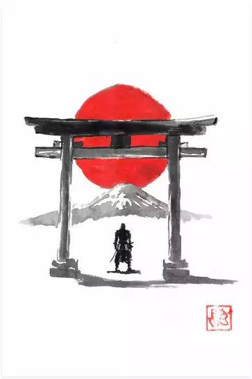 Chemin de la tempête - tableau japonais