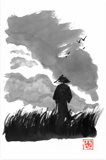 Samurai de l'ombre - tableau japonais