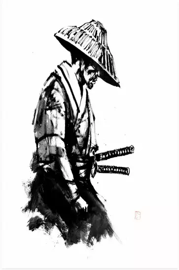 Samourai du vent - tableau japonais