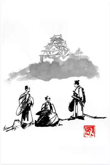 San samurai - tableau japonais