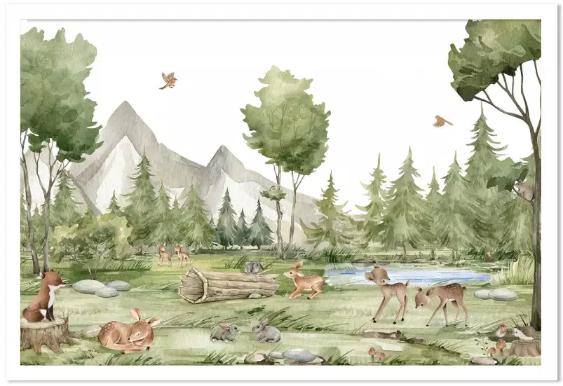 Baby forest - affiche chambre enfant