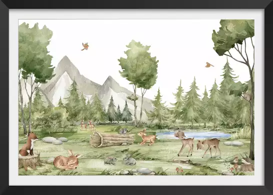 Baby forest - affiche chambre enfant