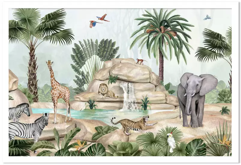 Le rocher des géants - affiche chambre enfant