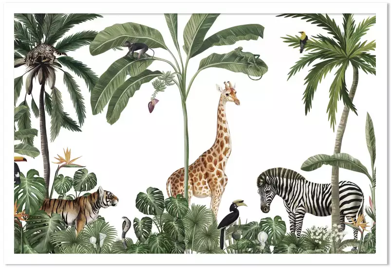 Les gardiens de la savane - affiche chambre enfant
