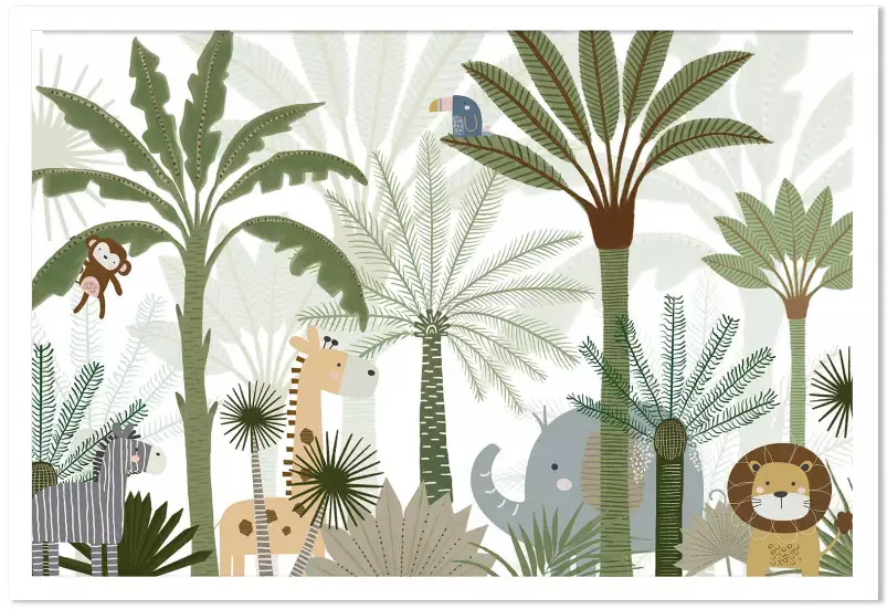 Douce savane - affiche chambre enfant