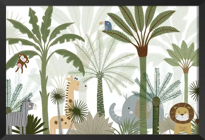 Douce savane - affiche chambre enfant