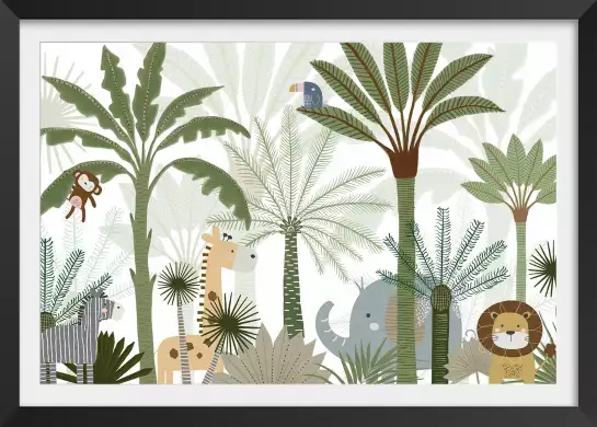 Douce savane - affiche chambre enfant