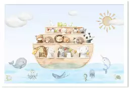 L'arche des petits animaux - affiche chambre enfant