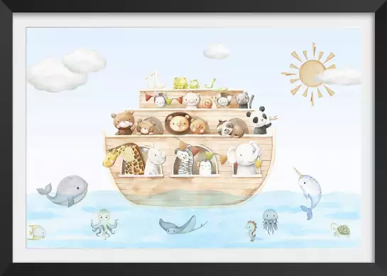 L'arche des petits animaux - affiche chambre enfant