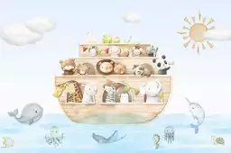L'arche des petits animaux - affiche chambre enfant
