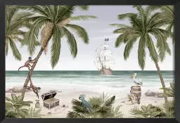L'ile des pirates - tableau chambre enfant