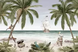 L'ile des pirates - tableau chambre enfant