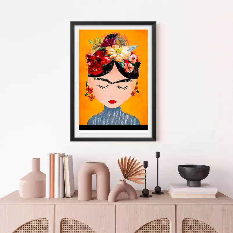 Frida Kalho et sa couronne  - tableau art