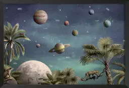 Cheetah et le monde étoilé - poster chambre enfant