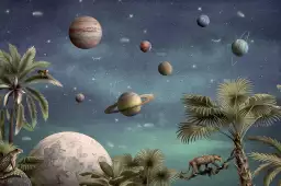 Cheetah et le monde étoilé - poster chambre enfant