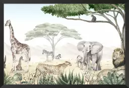 Rythme de la savane - tableau chambre enfant