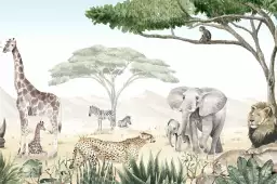 Rythme de la savane - tableau chambre enfant