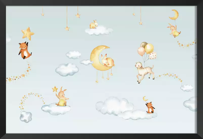 Le voyage des petites étoiles - tableau chambre enfant