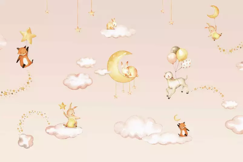 Les étoiles enchantées - tableau chambre enfant