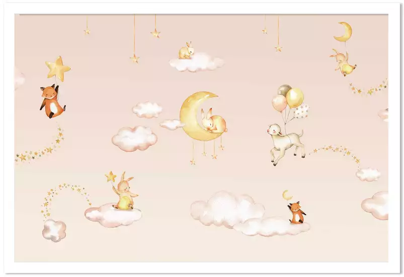 Les étoiles enchantées - tableau chambre enfant