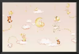 Les étoiles enchantées - tableau chambre enfant