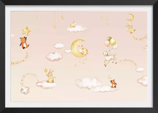 Les étoiles enchantées - tableau chambre enfant