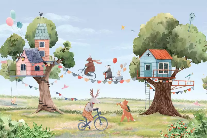 Les petits acrobates - tableau chambre enfant