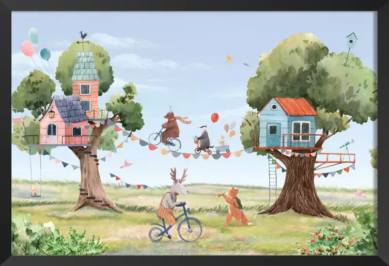 Les petits acrobates - tableau chambre enfant