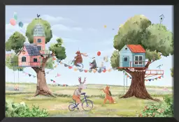 Les petits acrobates - tableau chambre enfant