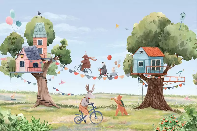 Les petits acrobates - tableau chambre enfant