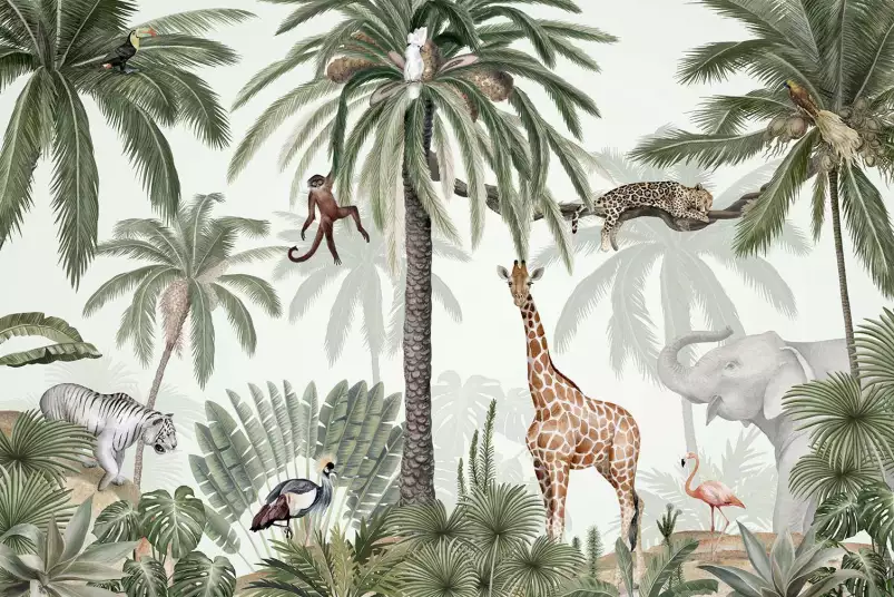 Fête sauvage - tableau chambre enfant